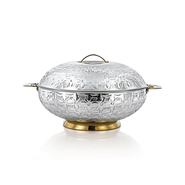Almarjan 12000 ML Kanz Collection Stainless Steel Hot Pot Silver & Gold - H23M6HG