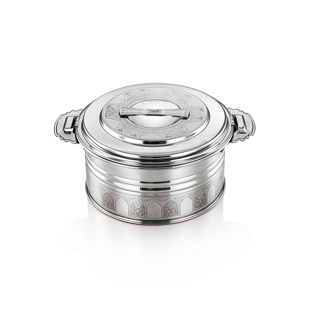 Almarjan 3000 ML Shaharzad Collection Stainless Steel Hot Pot Silver - H23E19