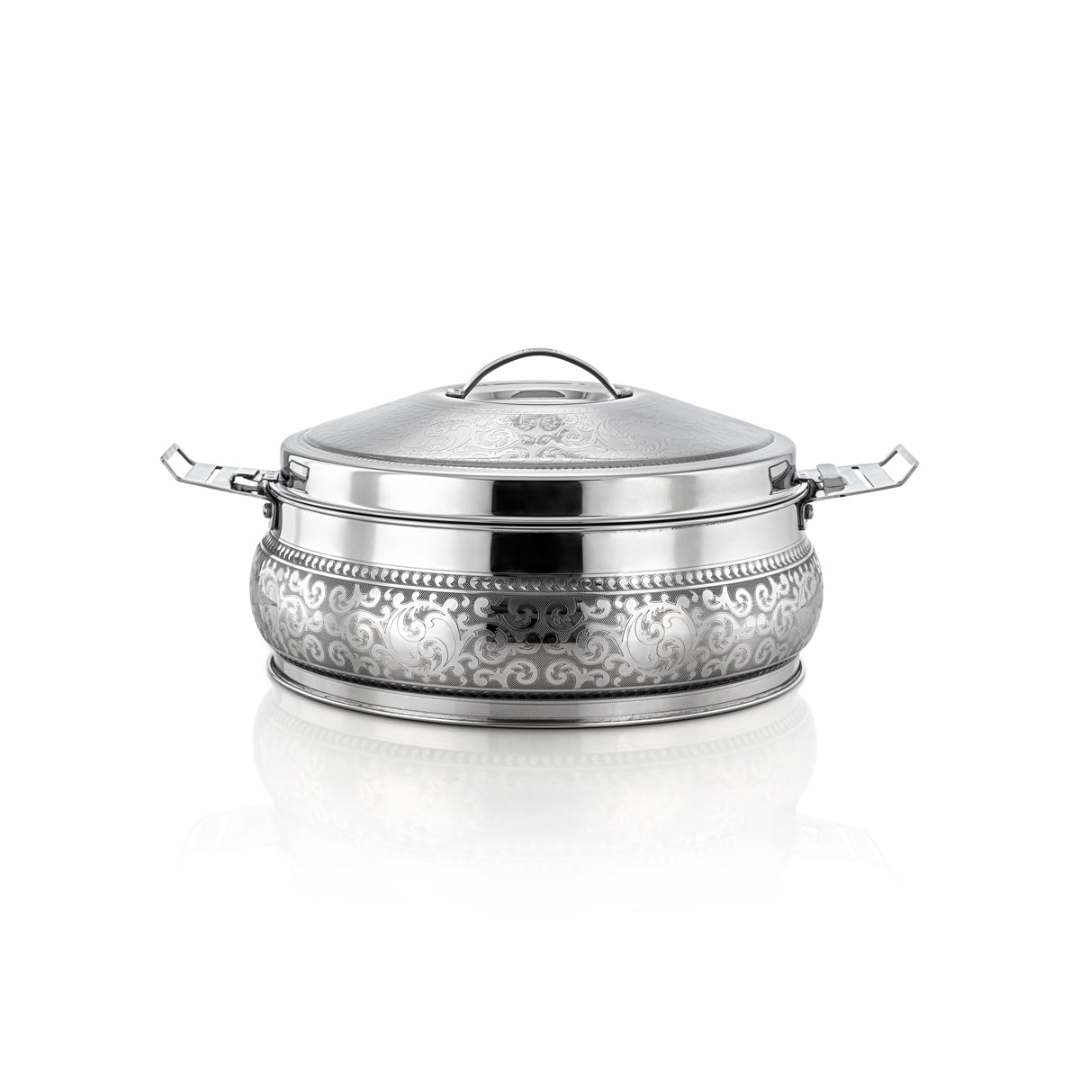 Almarjan 30 CM Maha Collection Stainless Steel Hot Pot Silver - H23E16