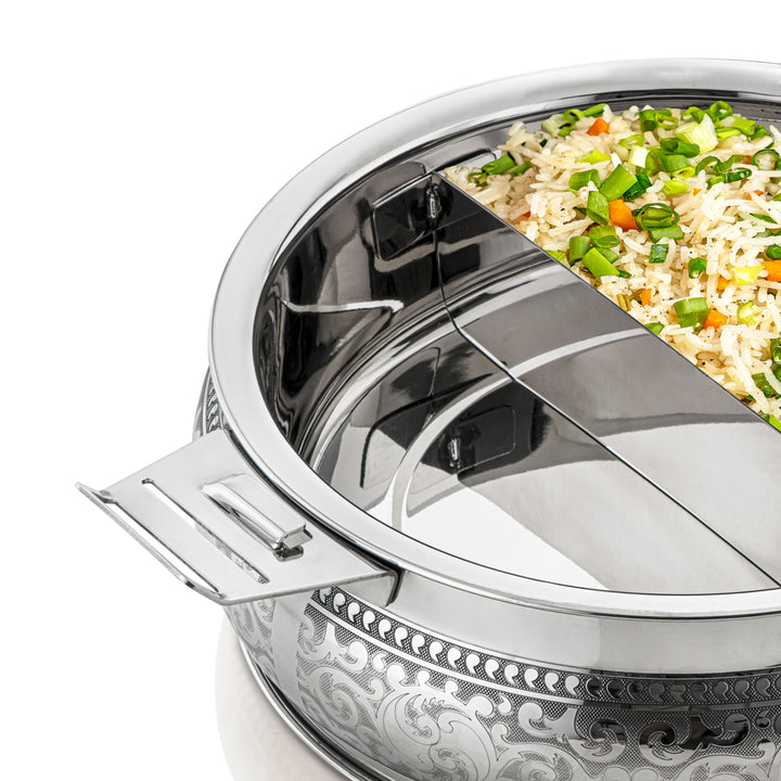Almarjan 30 CM Maha Collection Stainless Steel Hot Pot Silver - H23E16