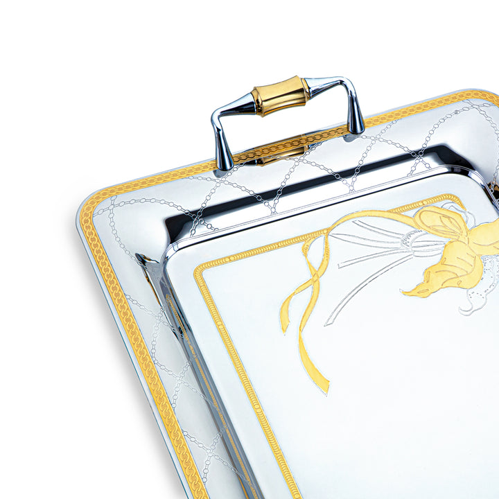 Almarjan 45 CM Calle Collection Stainless Steel Serving Tray - STS2051186