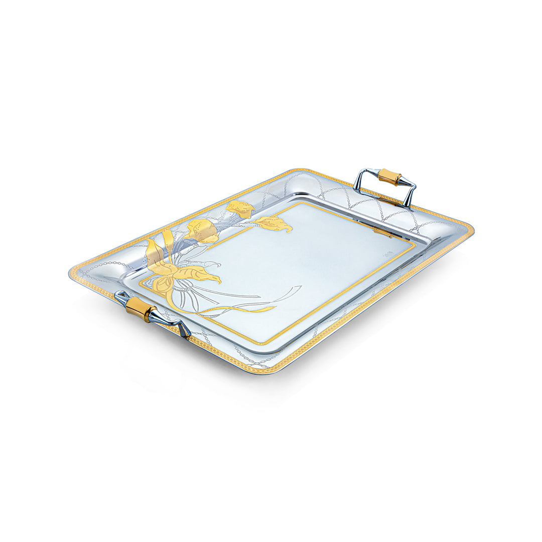 Almarjan 50 CM Calle Collection Stainless Steel Serving Tray - STS2051187