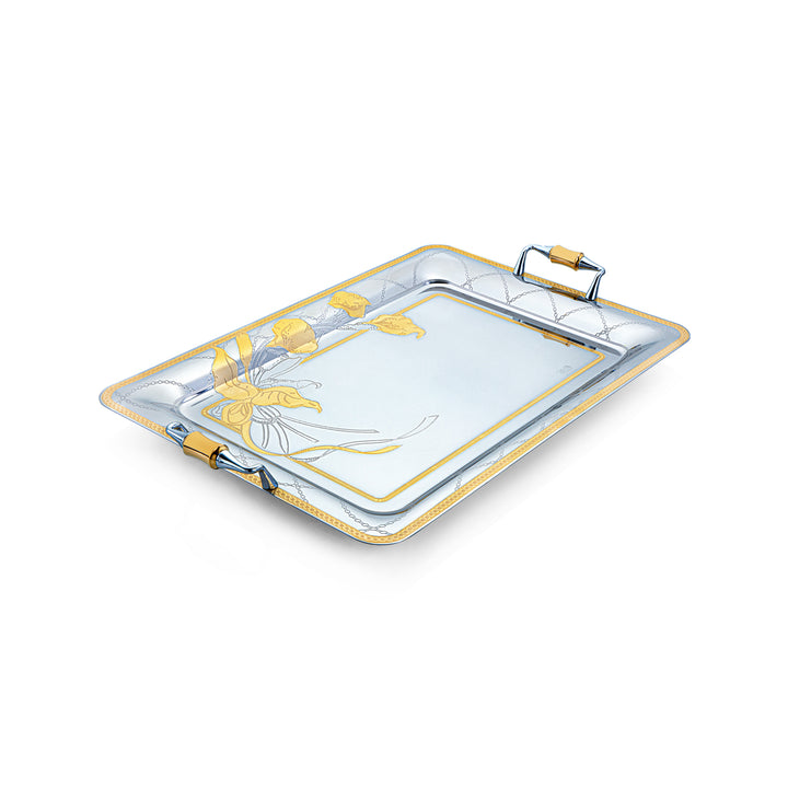 Almarjan 50 CM Calle Collection Stainless Steel Serving Tray - STS2051187