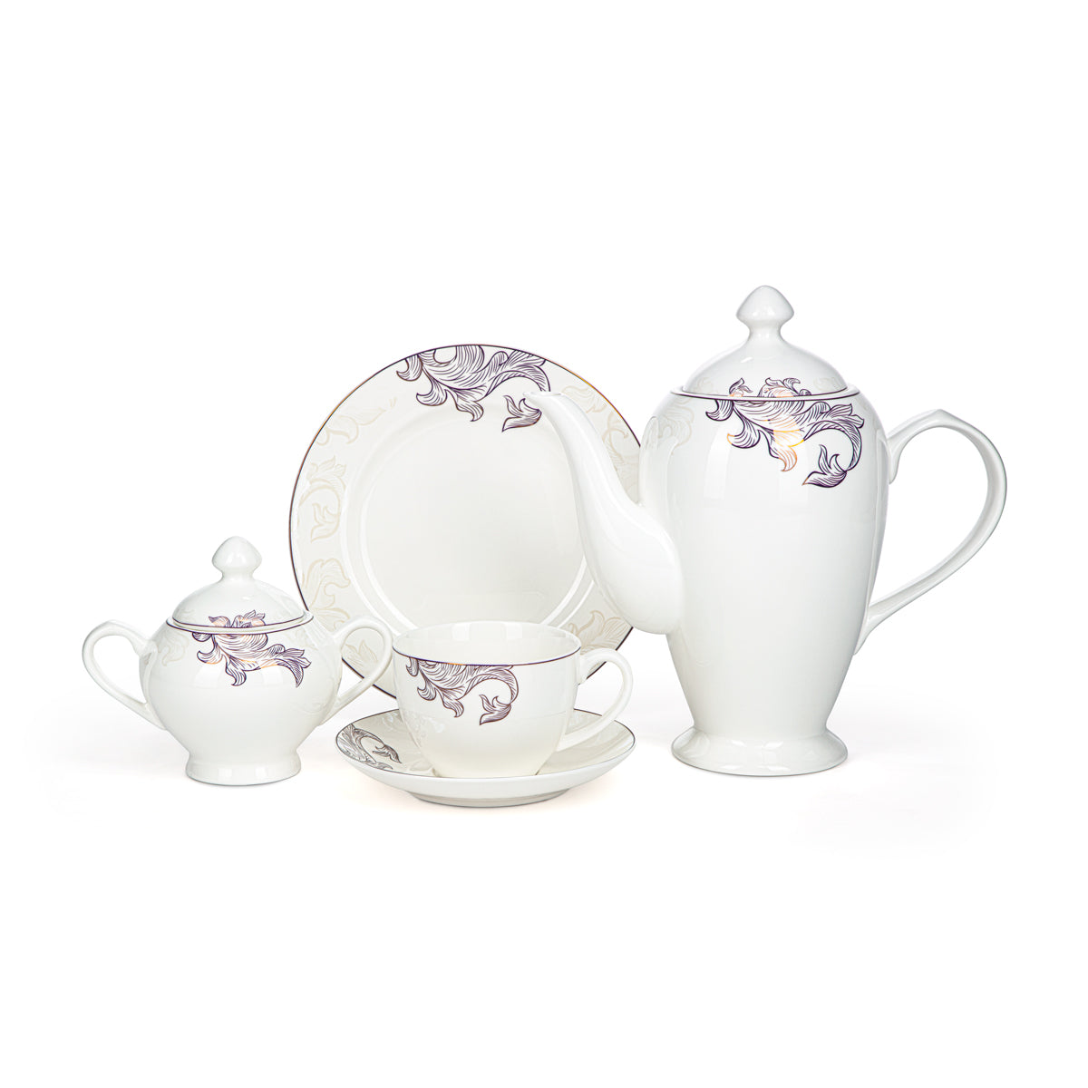 Almarjan 22 Pieces Bone China Tea Set - SX-017