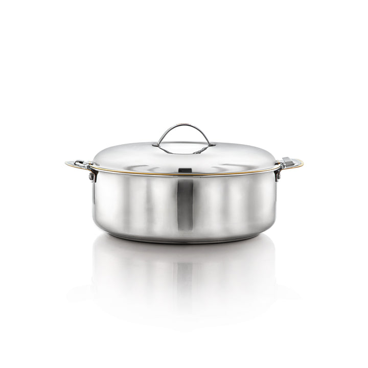 Almarjan 3500 ML Classic Collection Stainless Steel Hot Pot Silver & Gold - H23PG1