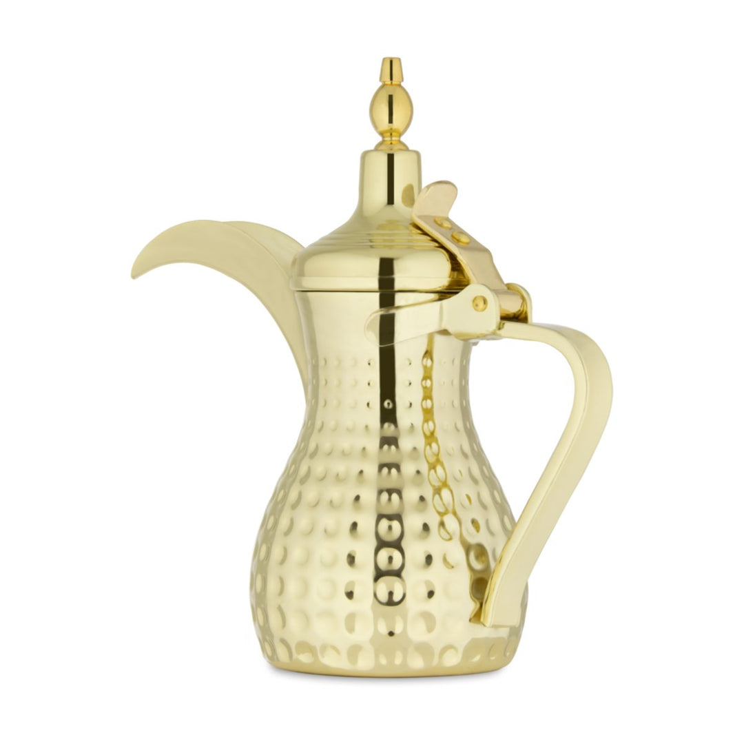 Almarjan 0.5 Liter Hammered Collection Stainless Steel Dallah Gold- STS0010553