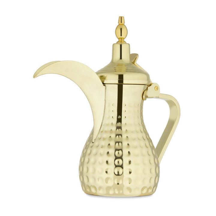 Almarjan 0.5 Liter Hammered Collection Stainless Steel Dallah Gold- STS0010553