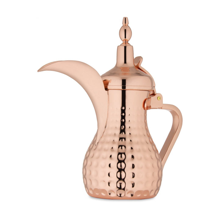 Almarjan 0.75 Liter Hammered Collection Stainless Steel Dallah Copper - STS0010559