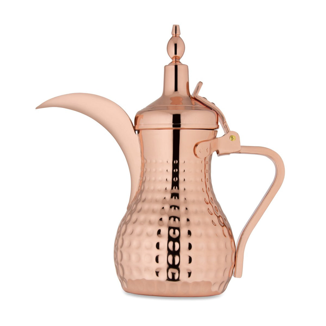 Almarjan 1 Liter Hammered Collection Stainless Steel Dallah Copper  - STS0010560