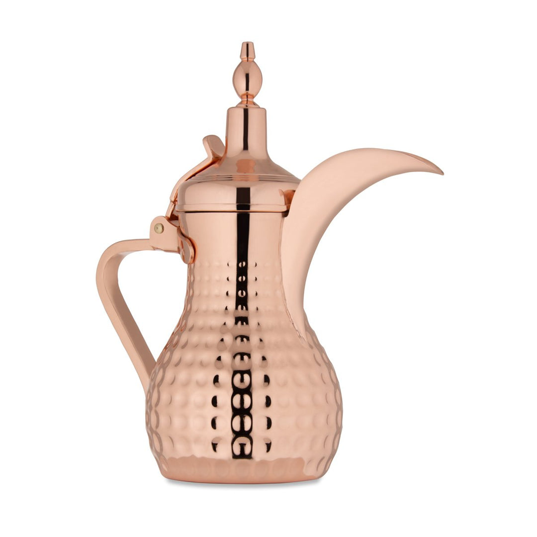 Almarjan 1 Liter Hammered Collection Stainless Steel Dallah Copper  - STS0010560