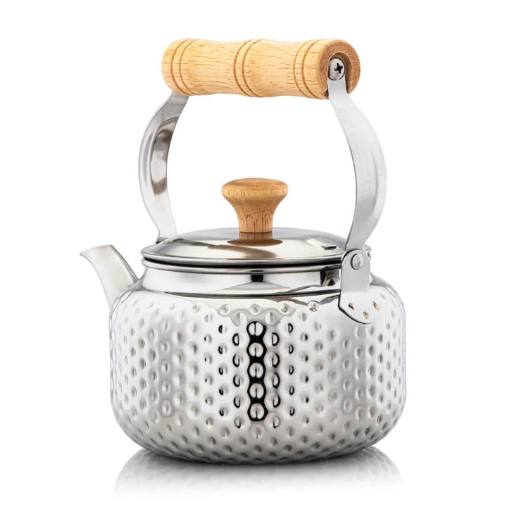 ALMARJAN Hammered Collection Stainless Steel Tea Kettle Silver 1.6 Liter STS0010500