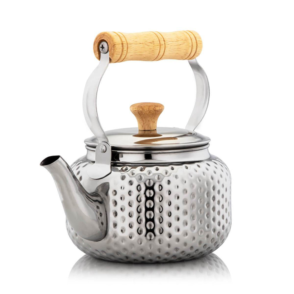 ALMARJAN Hammered Collection Stainless Steel Tea Kettle Silver 2 Liter STS0010501