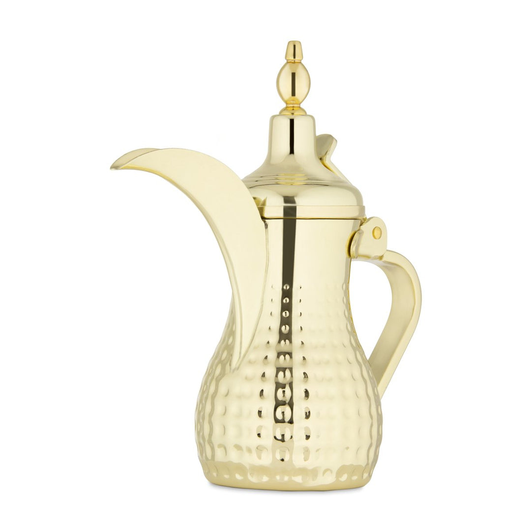 Almarjan 0.35 Liter Hammered Collection Stainless Steel Dallah Gold - STS0010552