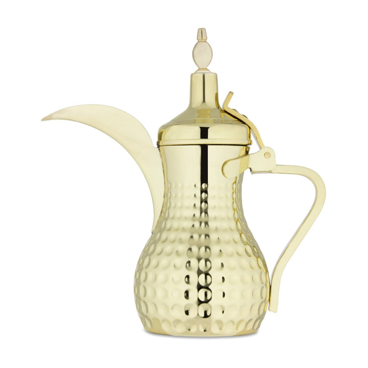 Almarjan 1 Liter Hammered Collection Stainless Steel Dallah Gold - STS0010555