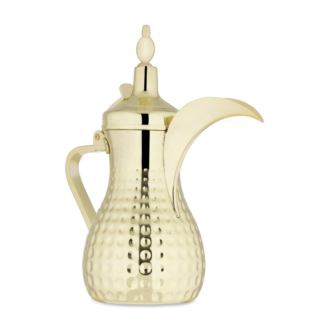 Almarjan 1.5 Liter Hammered Collection Stainless Steel Dallah Gold- STS0010556