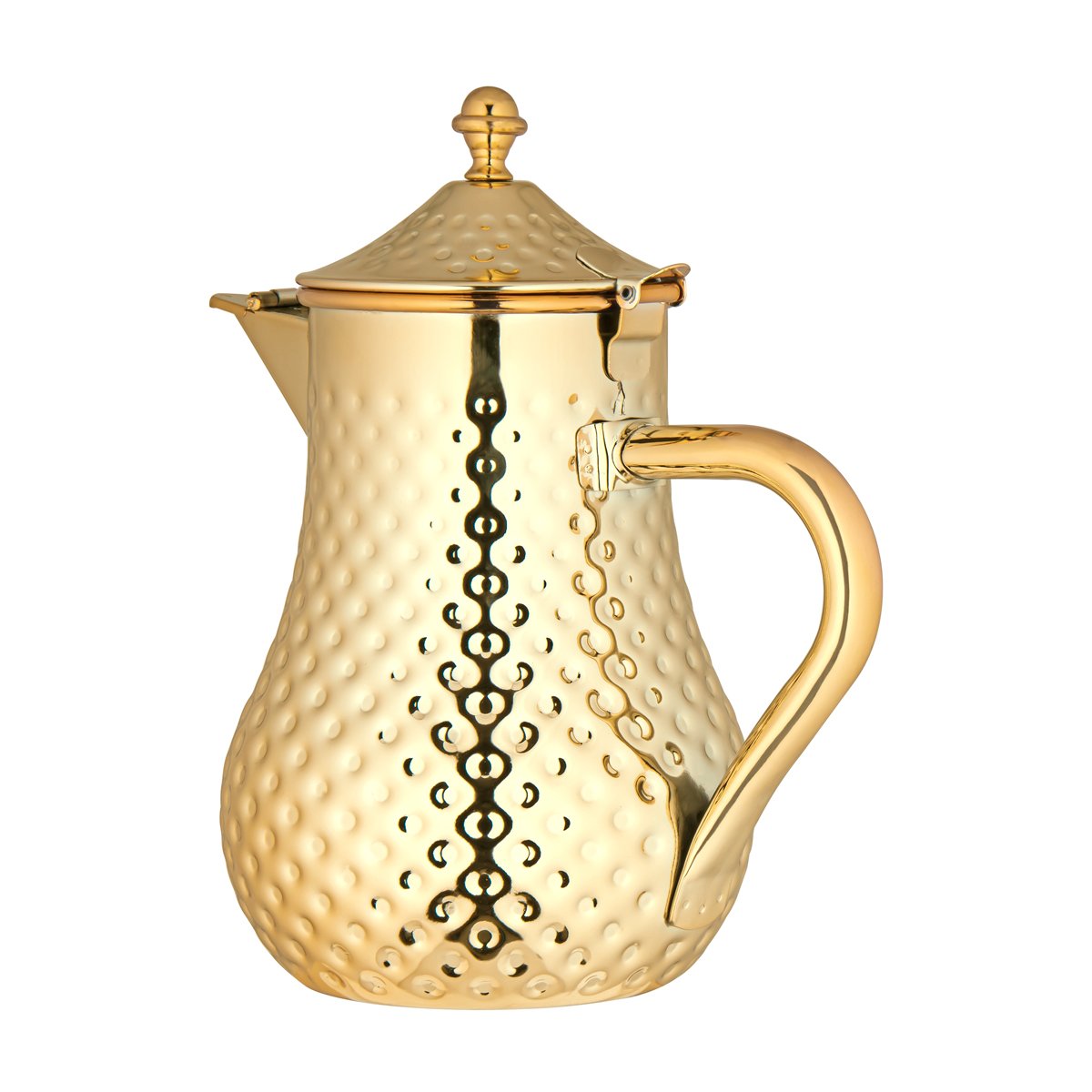 Almarjan 2 Liter Hammered Collection Stainless Steel Milk Jug Gold - STS0010582