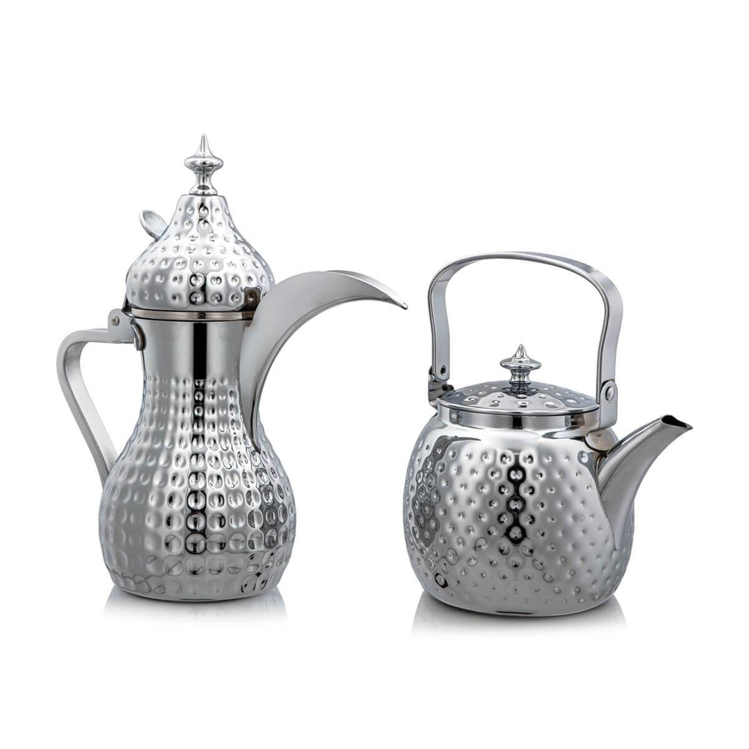 Almarjan 2 Pieces Stainless Steel Tea & Coffee Set Silver - STS0010625