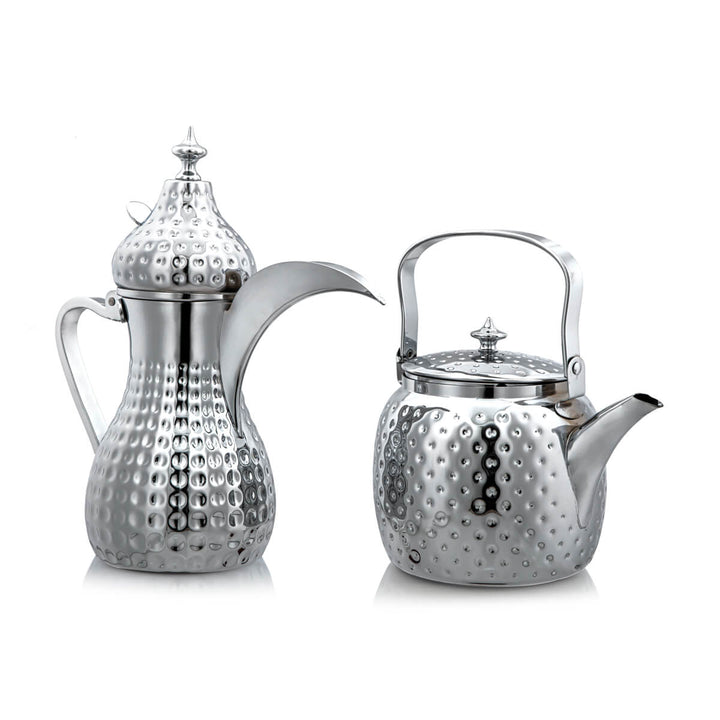 Almarjan 2 Pieces Stainless Steel Tea & Coffee Set Silver - STS0010626