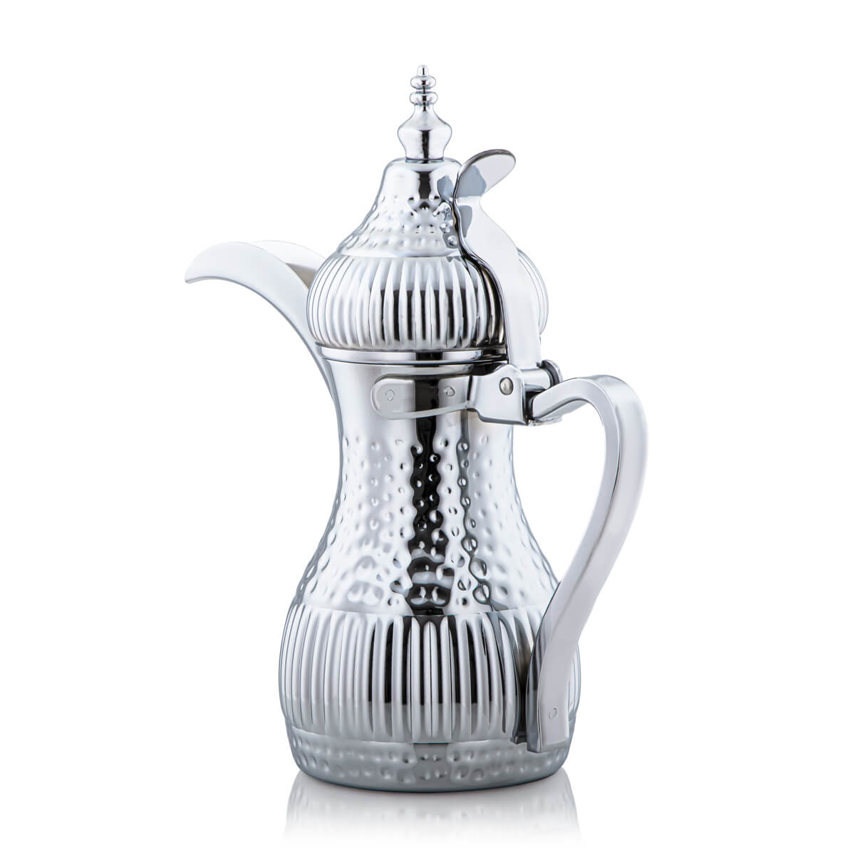  Almarjan 1 Liter Stainless Steel Dallah Silver - STS0010721 
