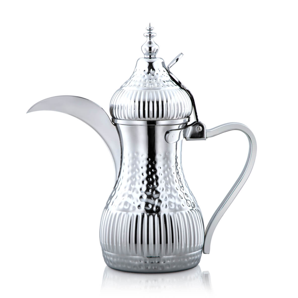  Almarjan 1 Liter Stainless Steel Dallah Silver - STS0010721 
