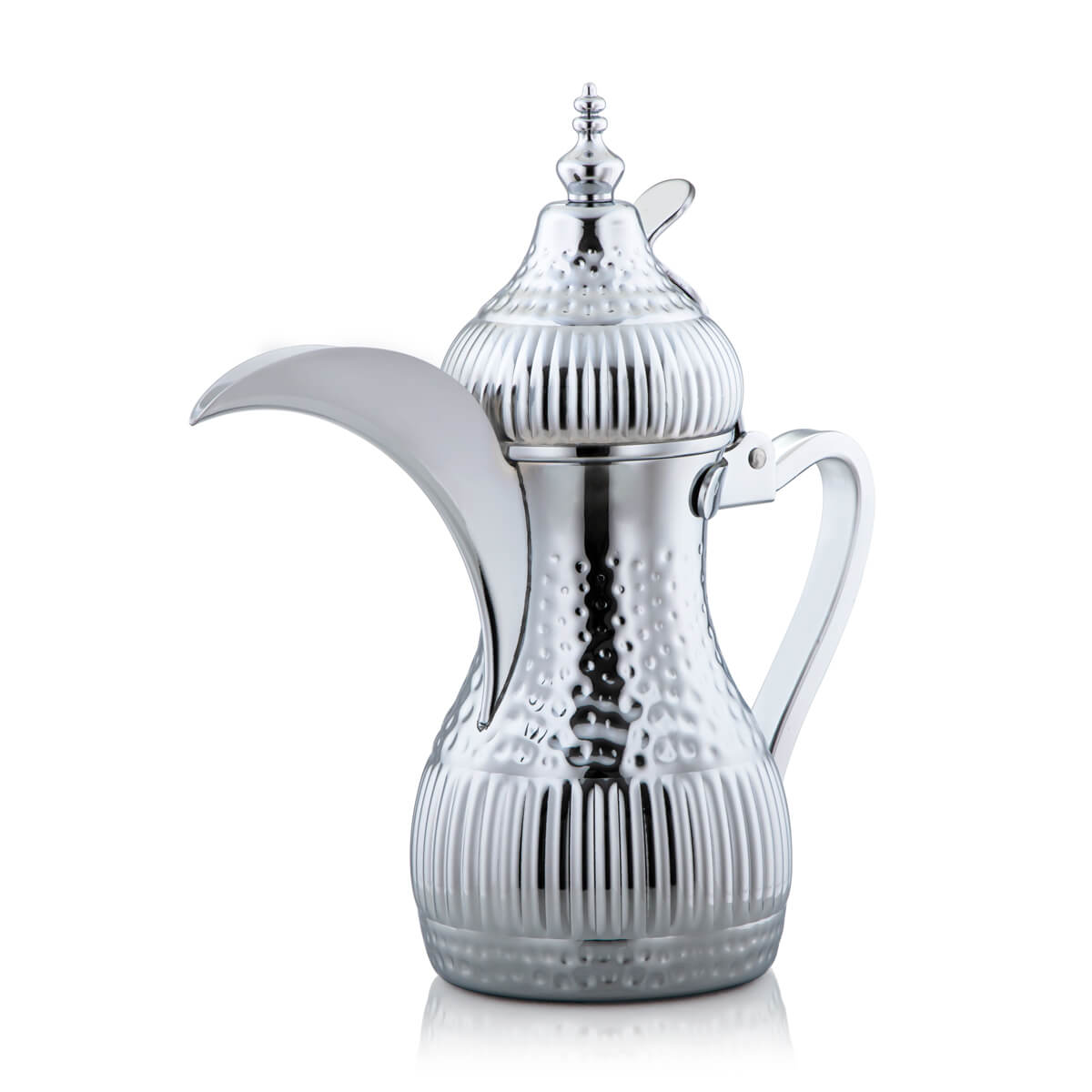  Almarjan 1 Liter Stainless Steel Dallah Silver - STS0010721 
