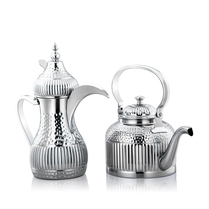  Almarjan 2 Pieces Stainless Steel Tea & Coffee Set Silver - STS0010730 
