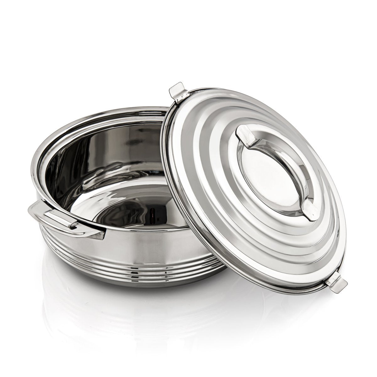 Almarjan 3 Pieces Casa Collection Stainless Steel Hot Pot Silver - STS0292503